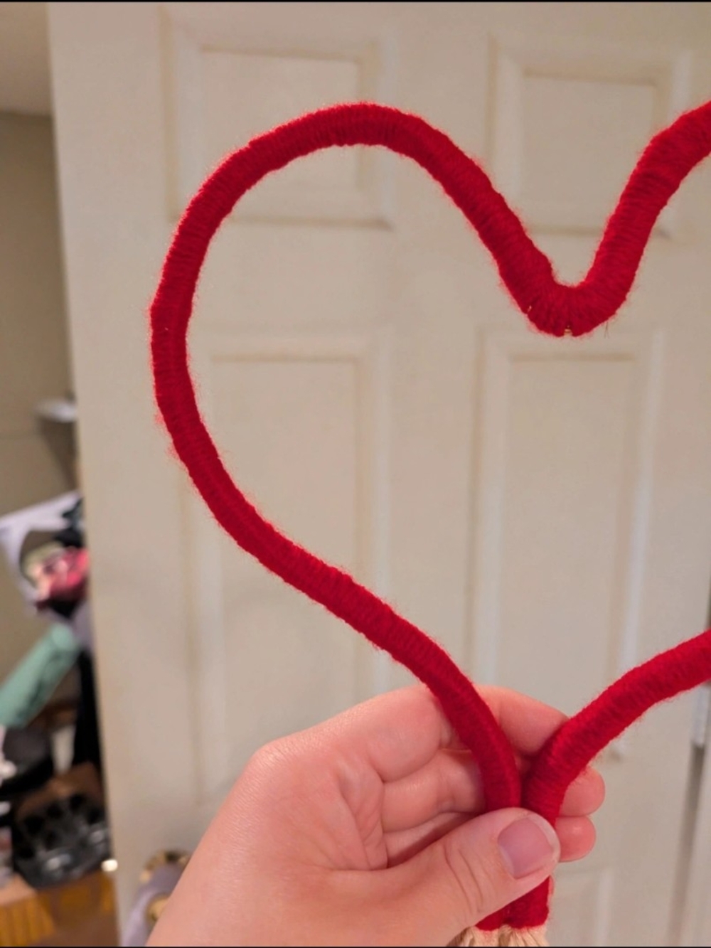 Red Heart-Shaped Rope Ornament - Picture 2 of 10
